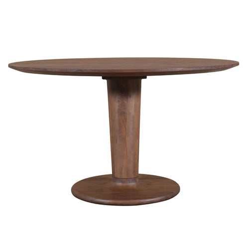 DÉJA Living Eettafel Xàtiva - Rond Donkerbruin Hout - 130x130x76cm