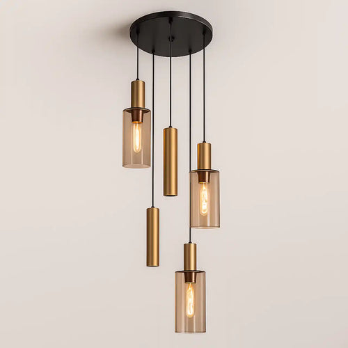 Highlight hanglamp Perugia - 5 lichts - 45  x 160   cm - zwart brons - vtwonen shop