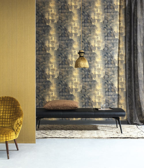 Masureel behang linnenstructuur geel - 53 cm x 10.05 m - 630915 - vtwonen shop