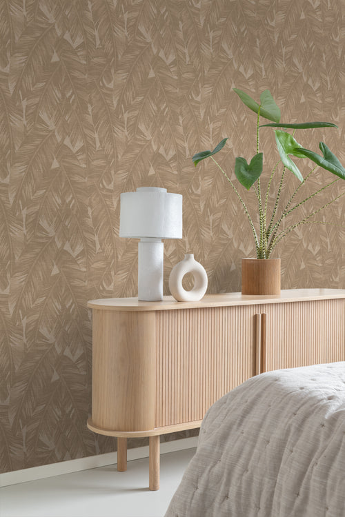 Origin Wallcoverings behang bananenbladeren beige bruin - 50 x 900 cm - 348059 - vtwonen shop