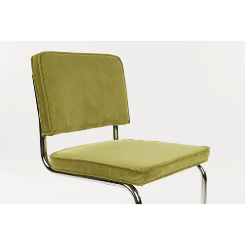Zuiver Ridge Rib Eetkamerstoelen  Groen - Set van 2 - vtwonen shop