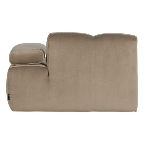 WOOOD 1-zits bank arm rechts Mojo - Velvet - Khaki - 74x124x97