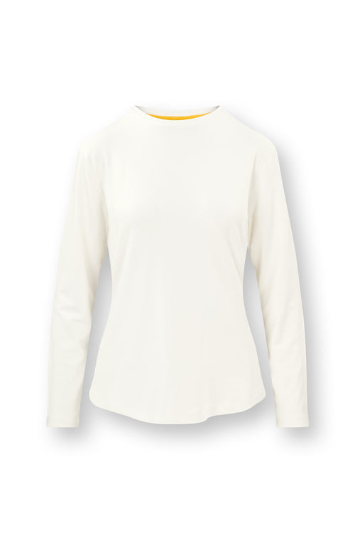 Pip Studio - Tom Pyjama t-shirt - Lange mouw Dames - Wit - XS - vtwonen shop