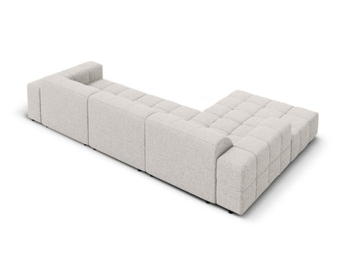 Cosmopolitan Design linker hoekbank Chicago 4-zits, chenille lichtgrijs - 167x294x78cm