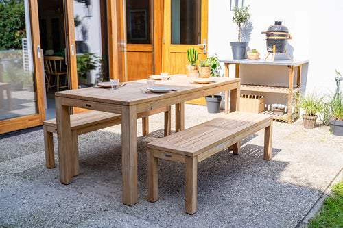 MaximaVida teak picknickset Java 150 cm – 3-delig - vtwonen shop