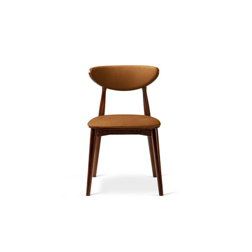 Set van 2 fluwelen stoelen Rina flueel kameel - 48x47.5x79cm