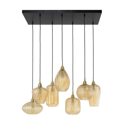 Giga Meubel Hanglamp Pattern Mix - Amber - 7-Lichts - 150x95x38cm - vtwonen shop
