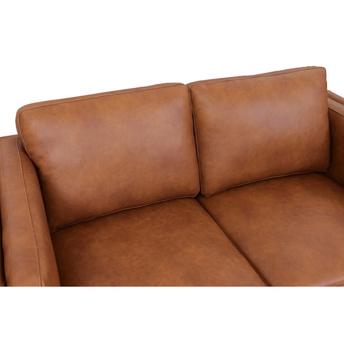 Furnhouse 2-zitsbank Valencia - Cognacbruin - Leer - 88x157x101