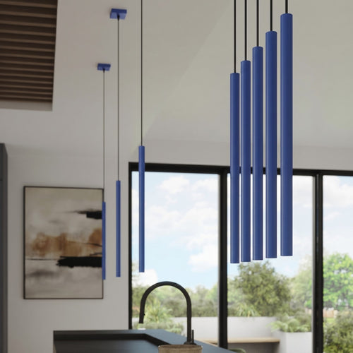 Sollux Lighting Hanglamp PASTELO 2 ultramarijn - 15x15x118cm