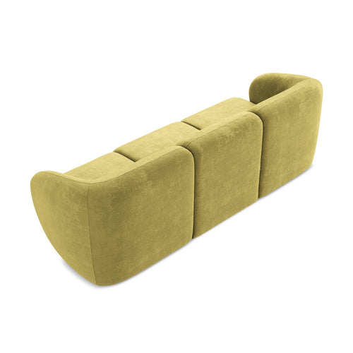 LaMiaSofa 3-zits bank Cervo - chenille stof - limoengroen - 244x94x75