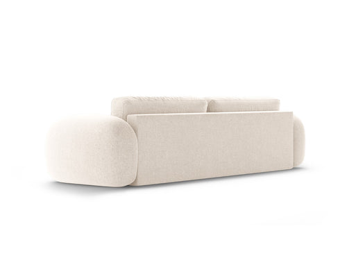 Cosmopolitan Design Slaapbank met opbergdoos Tonale 3-zits, chenille lichtbeige - 105x262x88cm