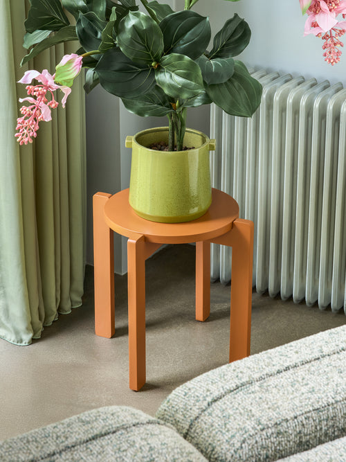 Hübsch kruk Always - mdf/eiken fineer/eikenhout - ø45xh42cm