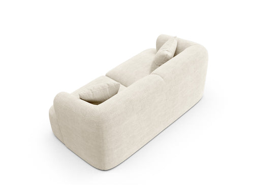 Cosmopolitan Design Modulaire bank Campi 2-zits, ribfluwelen ivoor - 90x180x70cm