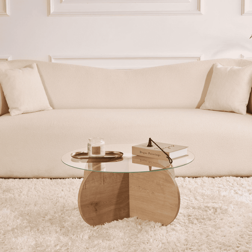 Calicosy - Salontafel met gekruiste poten AERIS - 75x75x35 cm