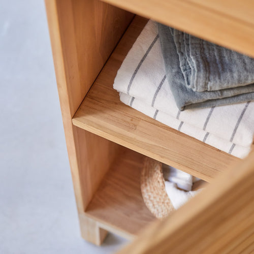 Tikamoon Massief teakhouten kolomkast - Naturel - vtwonen shop