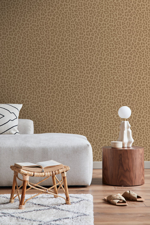 ESTAhome behang panterprint lichtbruin - 53 cm x 10.05 m - 139967