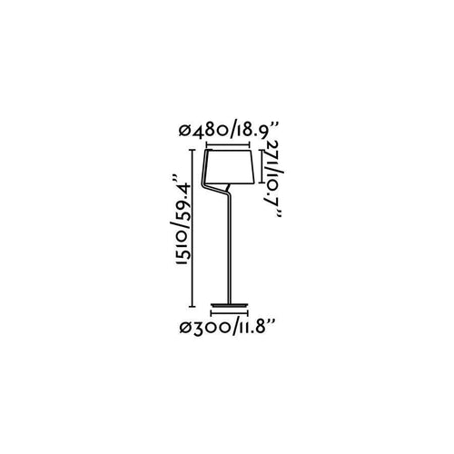 Faro Berni - 1 Light Vloerlamp Zwart, E27