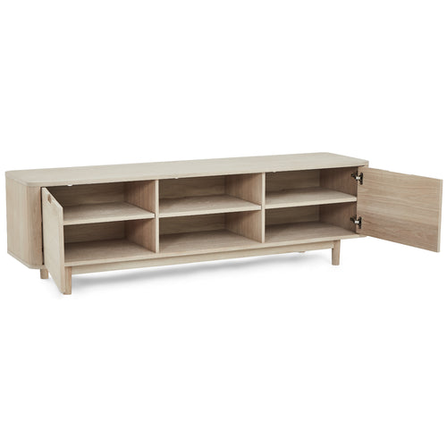 Furnhouse tv-meubel Nyborg - Witte olie - MDF, Eikenfineer - 45x180x52