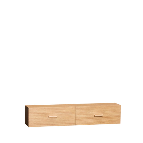 Hübsch plank Shuno - mdf/eikenfineer/eikenhout - 60x14xh12cm