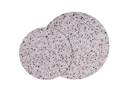 MaximaVida ronde set tafelbladen Lucca 58 en 45 cm - HPL terrazzo look - vtwonen shop