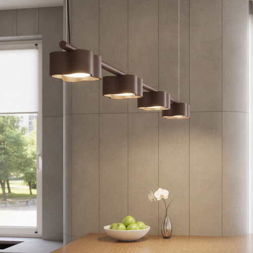 Sollux Lighting Kroonluchter OVIO 4 bruin Gx53 - 122x12x208cm
