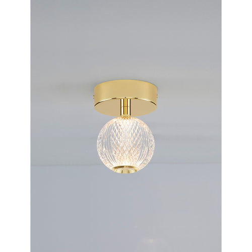 Merano Gander Geïntegreerde LED Semi Flush Light Goud Aluminium LED 4W 246Lm 3200K