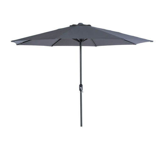 Garden Impressions stokparasol Lotus d grijs Ø300 cm met 40kg Cosmo voet en hoes