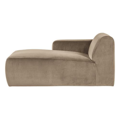 WOOOD chaise longue bank links Mojo Base - Velvet - Khaki - 74x112x162