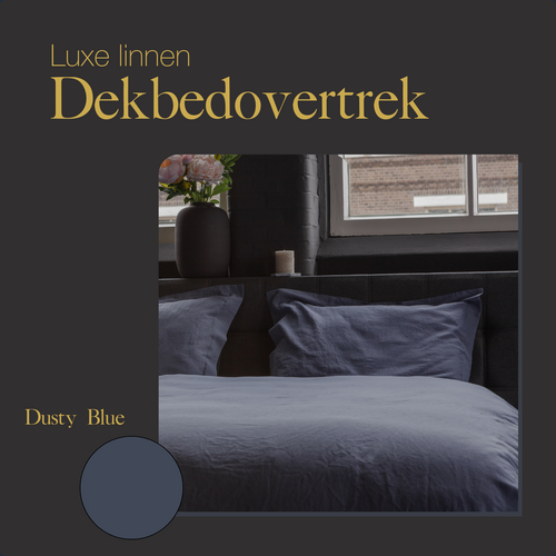 Ten Cate premium - dekbedovertrekset - 140x200/220 - 100% linnen - blauw - vtwonen shop
