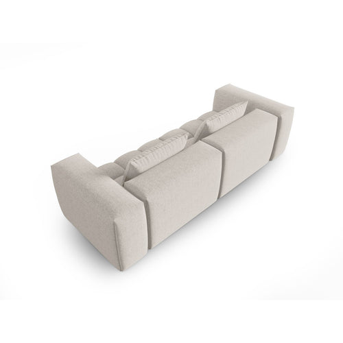 Cosmopolitan Design - Modulaire bank Verona 3-zits, structurele stof beige - 85x230x70cm