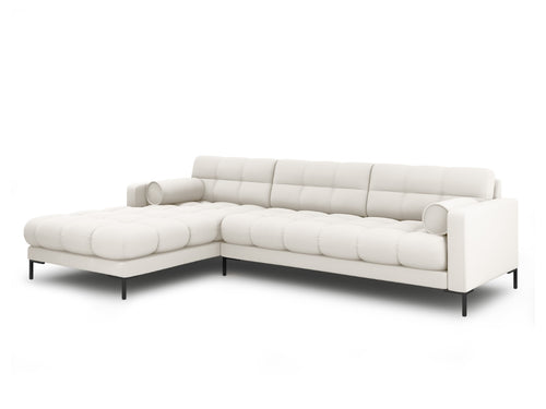 Cosmopolitan Design linker hoekbank Bali 5-zits, structurele stof, lichtbeige - 185x293x75cm