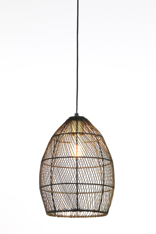 Light & Living hanglamp  - zwart - 23x23x31 cm