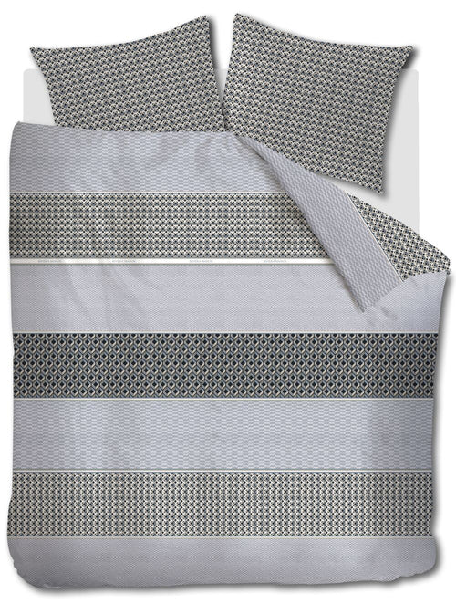 Rivièra Maison Dekbedovertrek Lawrence - 200 x 200/220 cm - Blauwgrijs