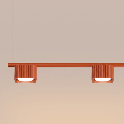 Sollux Lighting Kroonluchter RIFF 4 rode oker Gx53 - 122x10x208cm