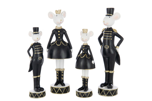 J-Line figuur Muis - polyresin - mix - large - 2 stuks