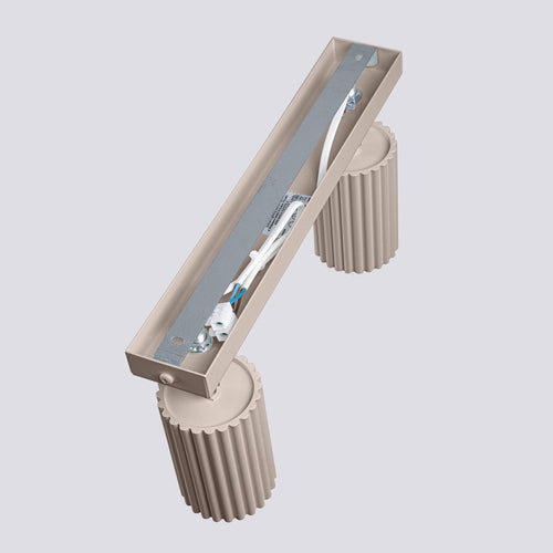 Sollux Lighting Plafondlamp KARBON 2 taupe - 30x6,5x16,5cm