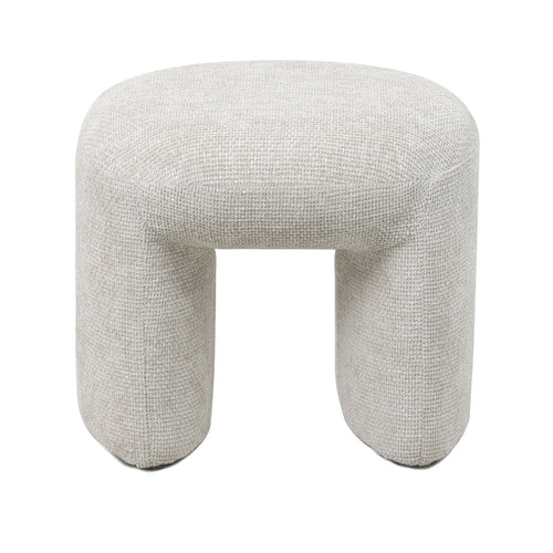 Giga Meubel Poef Haven - Beige - Stof - 47x42x42cm