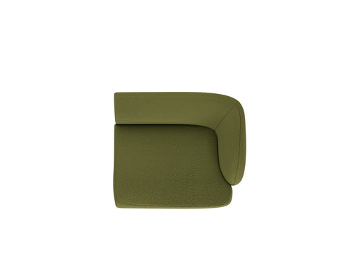 Micadoni rechter module Miley boucle donker olijfgroen - 90x90x70cm