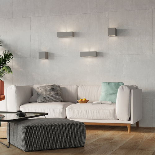 Sollux Lighting Wandlamp keramiek VEGA grijs - 32,5x9,5x9,5cm