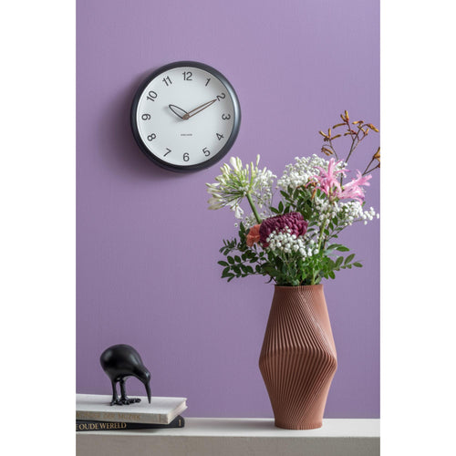 Karlsson wandklok Bella - zwart - 4.2x30x30cm