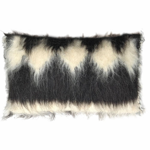 Malagoon kussen Diamond - zwart - 40x70cm 100% wol