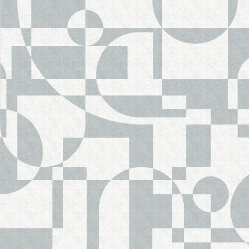 Sanders & Sanders fotobehang geometrische vormen lichtblauw - 318 x 280 cm - 640874