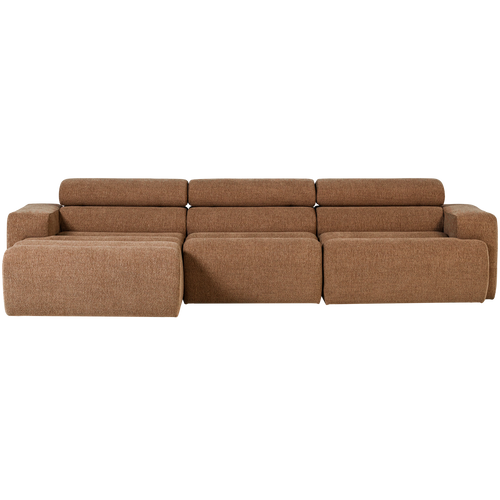 WOOOD chaise longue bank links Novi - Polyester - Karamelbruin - vtwonen shop