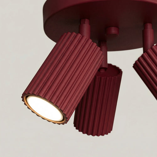 Sollux Lighting Plafondlamp KARBON 3P bordeaux - 19,5x19,5x18cm