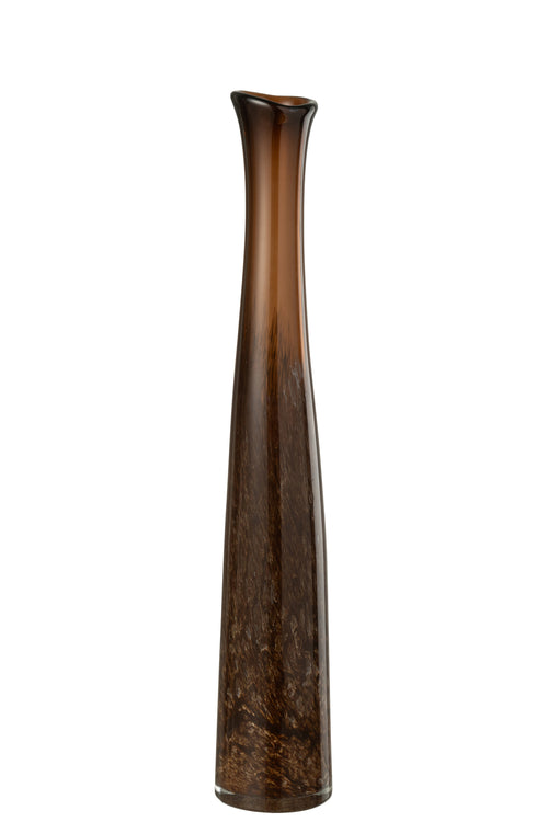 J-Line vaas Cilinder - glas - donkerbruin  - small