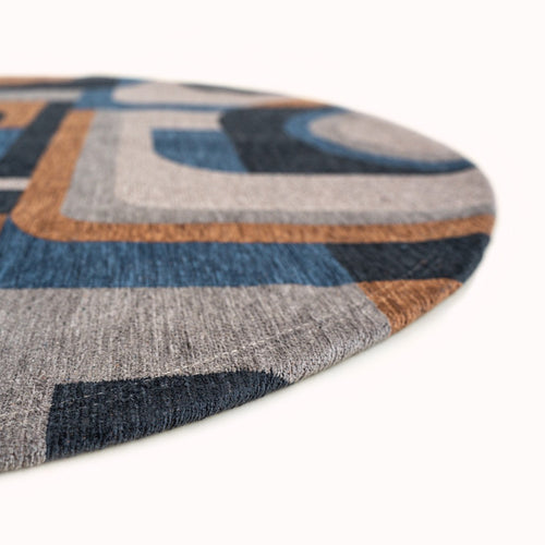 Ecorugs vloerkleed Camel Blue - blauw - 140x140cm