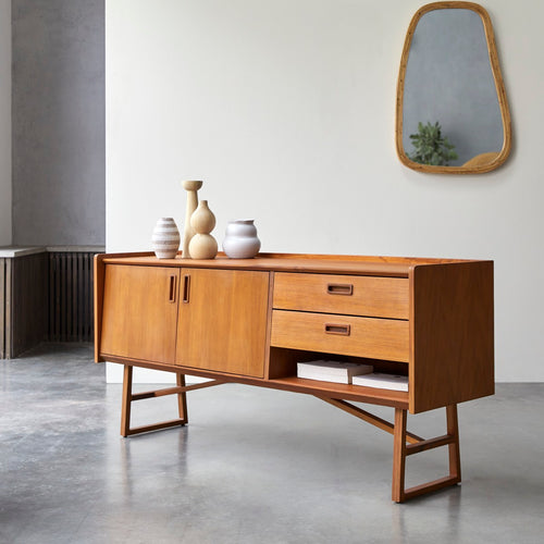 Tikamoon Teakhouten buffet 160 cm - Naturel