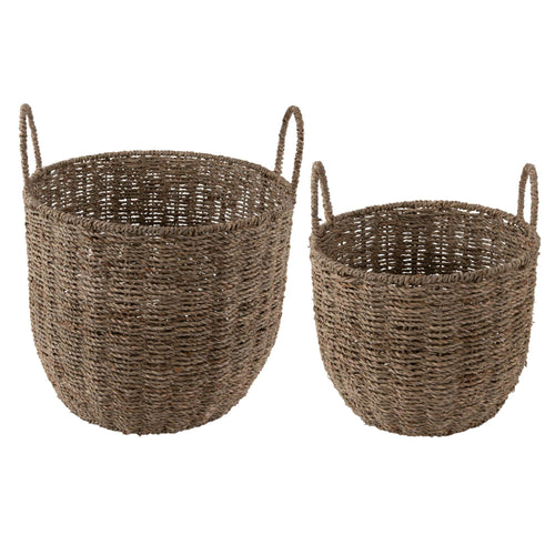 Present Time mand Basket Set Save Large - naturel - Ø35.5cm - vtwonen shop