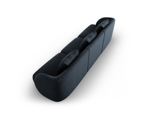 Cosmopolitan Design Bank Tulum 3-zits, chenille, koningsblauw - 90x255x70cm