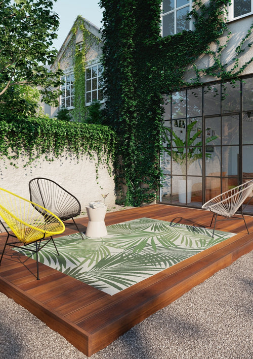 AFK Living vloerkleed Tropical - voor binnen en buiten - groen - 80 x 150 cm